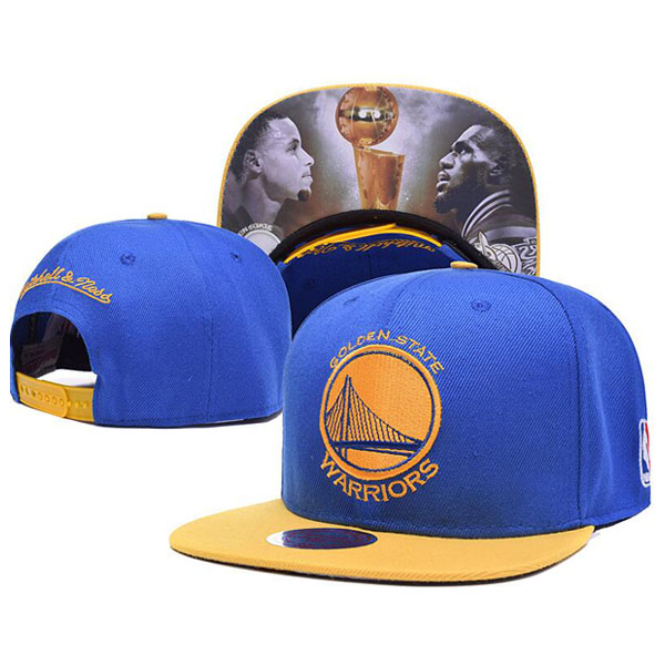  Golden State Warriors 2017 NBA The Finals  Blue Snapback Hat